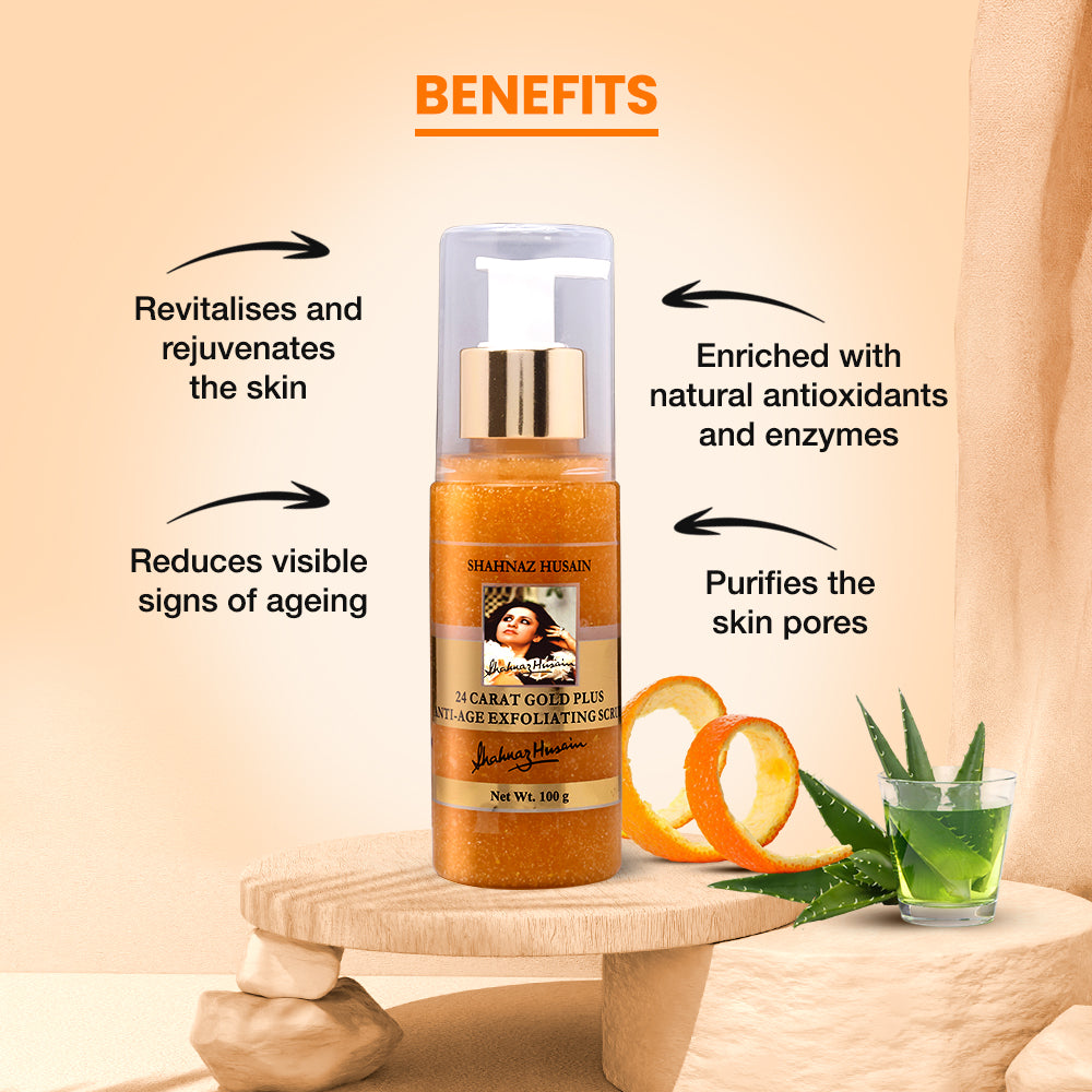 Shahnaz Husain 24 Carat Gold Plus Anti-Age Exfoliating Scrub