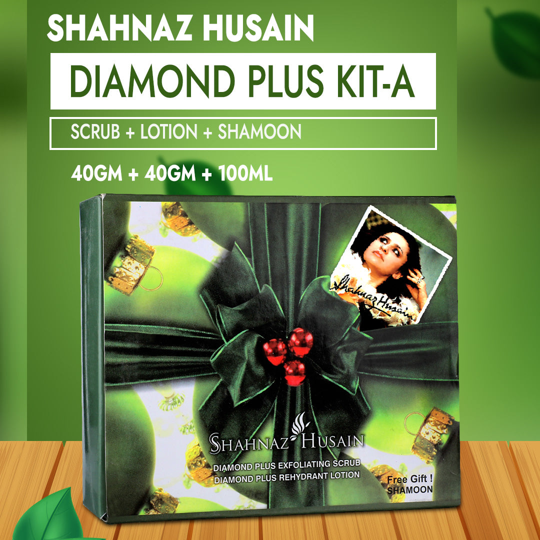 Shahnaz Husain Diamond Plus Kit-A (Scrub 40gm + Lotion 40 gm + Shamoon 100ml)