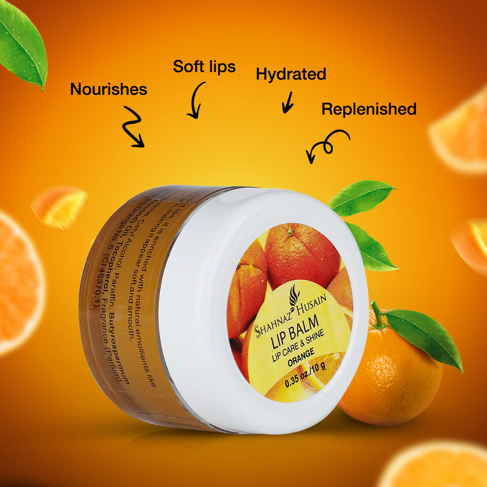 Shahnaz Husain Lip Balm Lip Care & Shine (Orange) | 10g