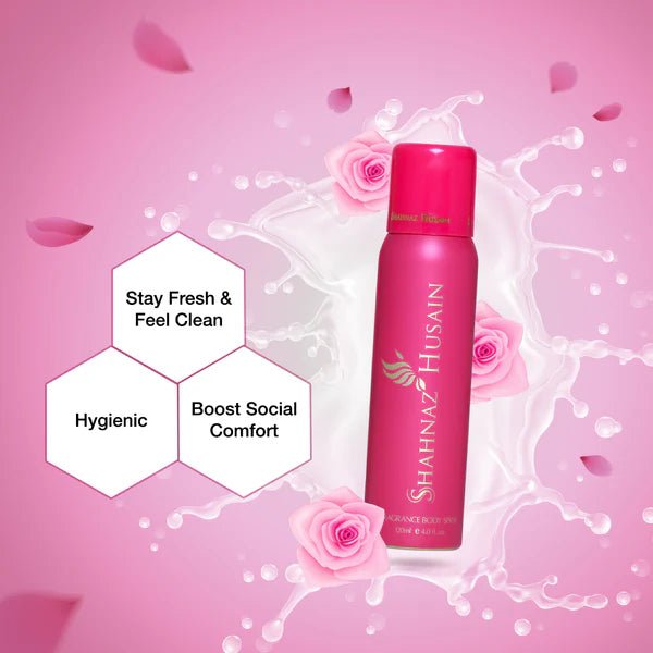 Shahnaz Husain Deodorant - Regular Pink Fragrance Body Spray for Women | 120ml (1+1)