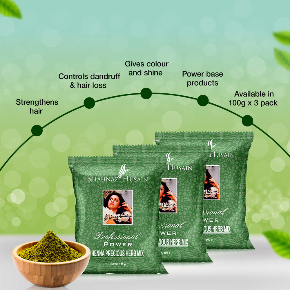 Shahnaz Husain Professional Power Henna Precious Herb Mix (Combo Pack)