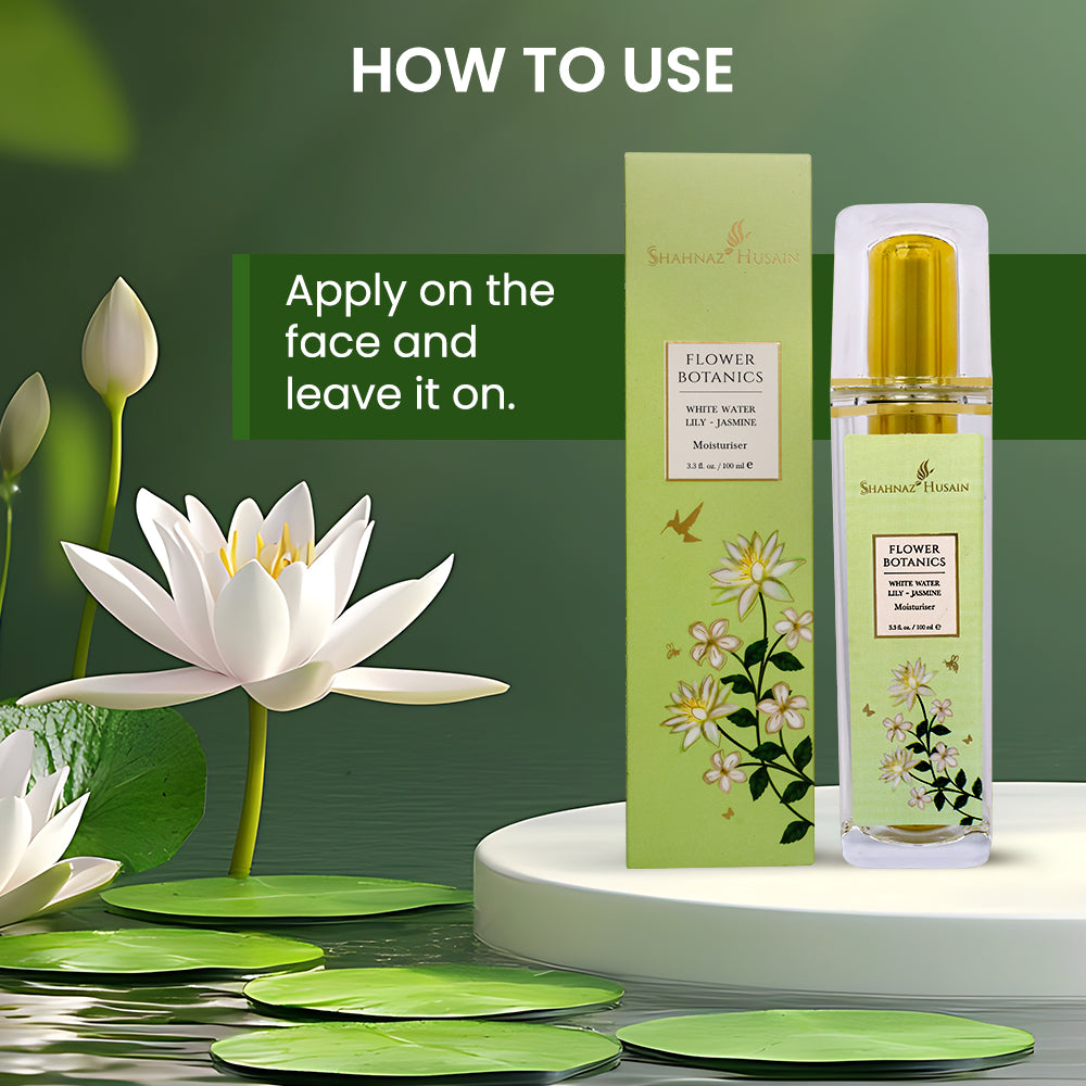 Shahnaz Husain Flower Botanics - White Water Lily-Jasmine Moisturiser | 100ml