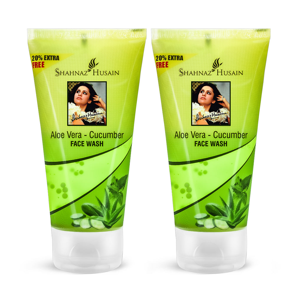 Shahnaz Husain Aloe Vera-Cucumber Face Wash - Pack of Two