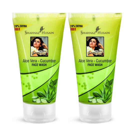 Shahnaz Husain Aloe Vera-Cucumber Face Wash - Pack of Two