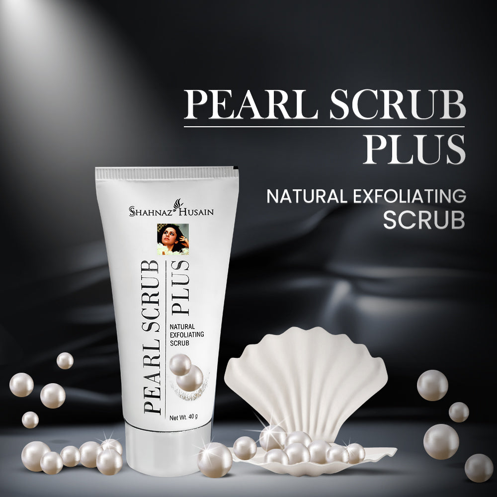 Shahnaz Husain Pearl Scrub Plus (Natural Exfoliating Scrub) - 40g (1+1)