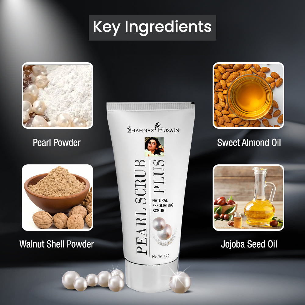 Shahnaz Husain Pearl Scrub Plus (Natural Exfoliating Scrub) - 40g