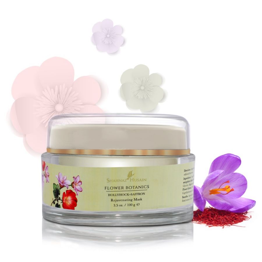 Shahnaz Husain Flower Botanics - Hollyhock-Saffron Rejuvenating Mask | 100g