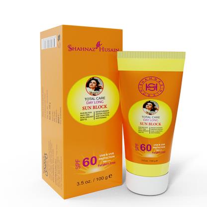 Shahnaz Husain Total Care Day Long Sun Block - SPF-60 - 100g