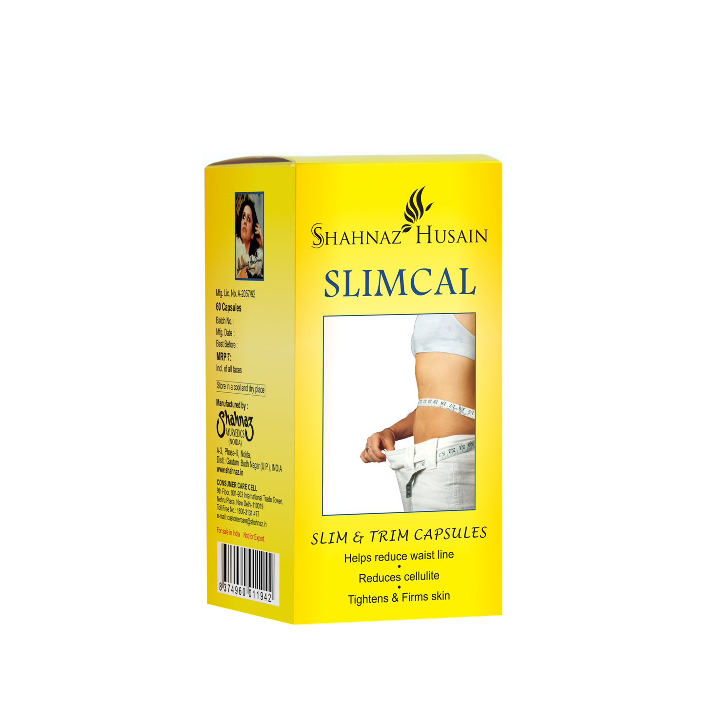 Shahnaz Husain Slimcal Slim & Trim Capsules - 60 Capsules X Pack of Two