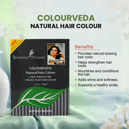 Shahnaz Husain Colourveda Natural Hair Colour | 100g (BLACKISH BROWN)