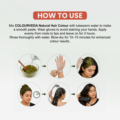 Shahnaz Husain Colourveda Natural Hair Colour | 100g (BLACKISH BROWN)