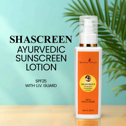 Shahnaz Husain Shascreen - Ayurvedic Sunscreen Lotion (SPF-25 with UV Guard) | 200ml