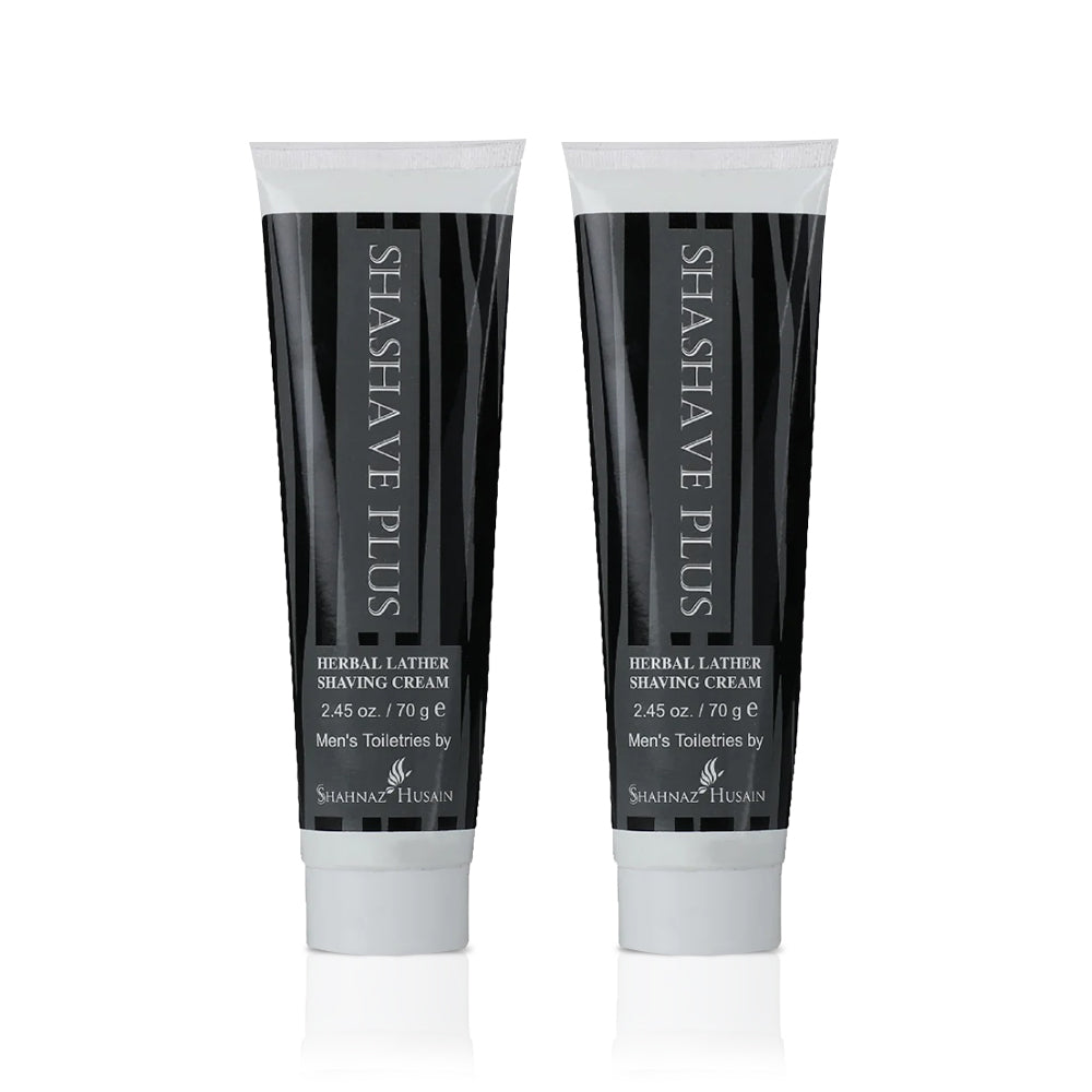 Shahnaz Husain Shashave Plus - Herbal Lather Shaving Cream X Pack of Two