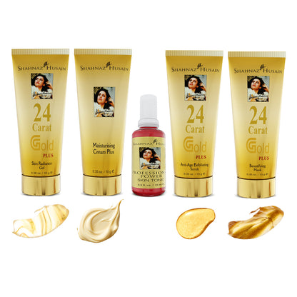 Shahnaz Husain Gold Skin Radiance Timeless Youth 10gx4 Kit + Diamond Skin Revival Kit 10gx4