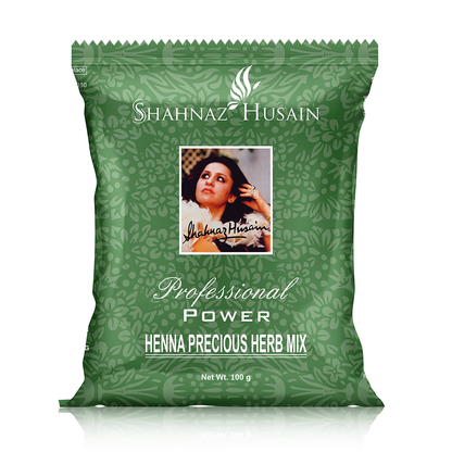 Shahnaz Husain Colourveda Natural Hair Colour - 100g (BLACKISH BROWN) + Forever Henna Precious Herb Mix – 100g)