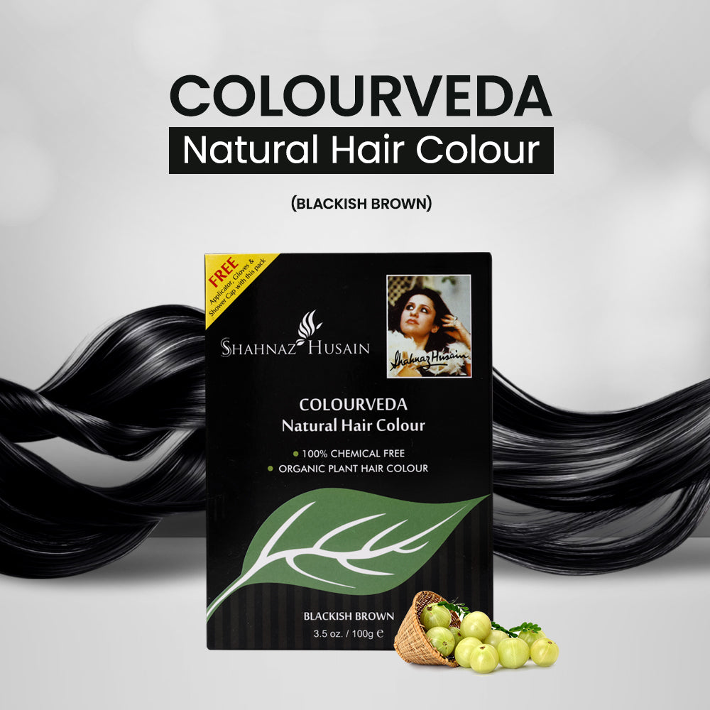 Shahnaz Husain Colourveda Natural Hair Colour (BLACKISH BROWN) X Pack of 2