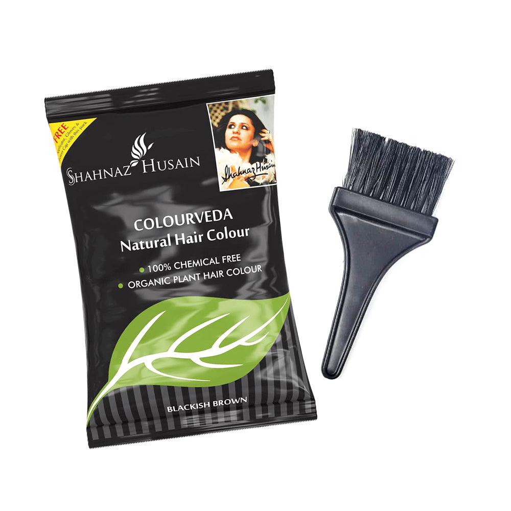 Shahnaz Husain Colourveda Natural Hair Colour (BLACKISH BROWN) X Pack of 2