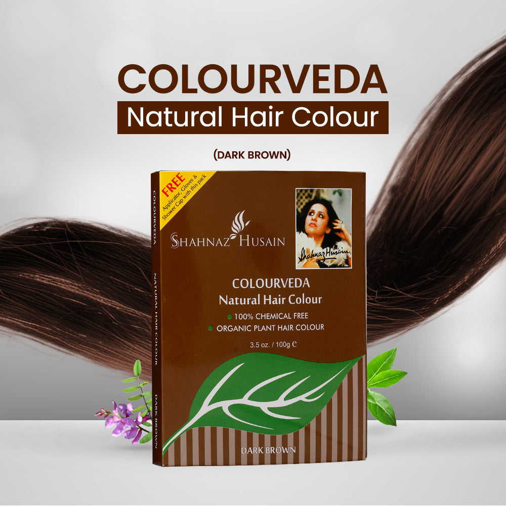 Shahnaz Husain Colourveda Natural Hair Colour | 100g (DARK BROWN)