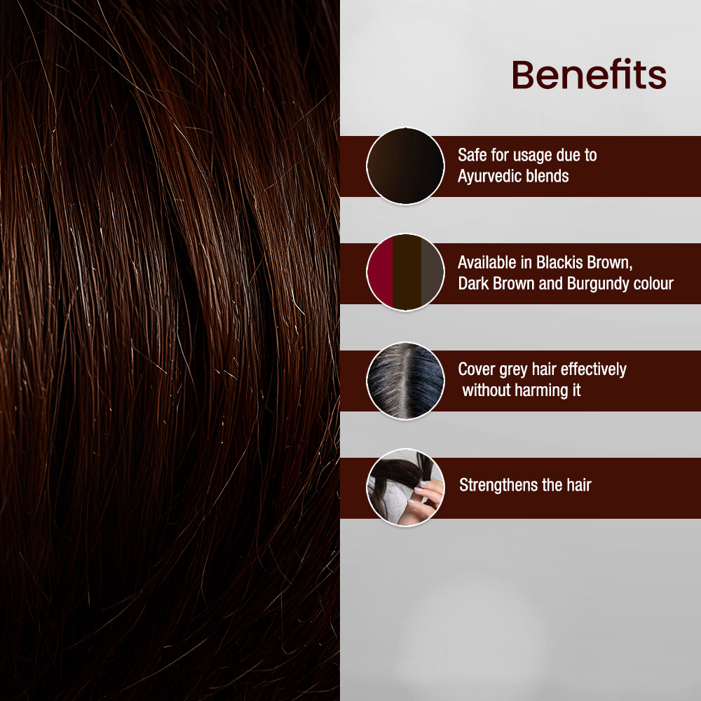 Shahnaz Husain Colourveda Natural Hair Colour | 100g (DARK BROWN)
