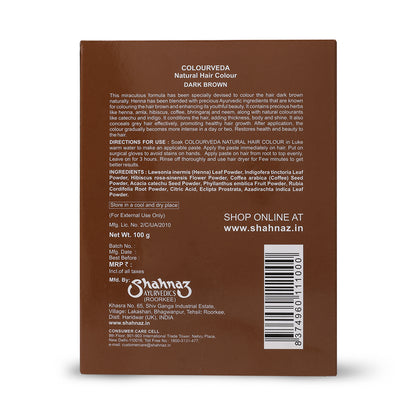 Shahnaz Husain Colourveda Natural Hair Colour | 100g (DARK BROWN)