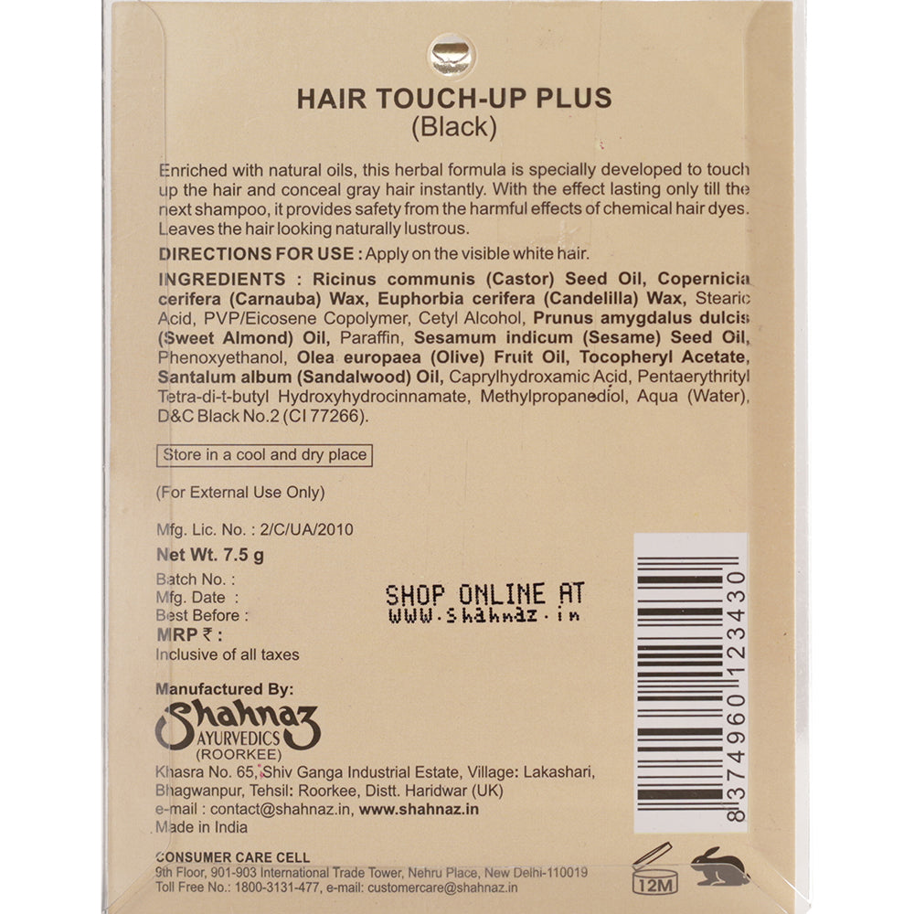 Shahnaz Husain Hair Touch-Up Plus (Black) | 7.50g