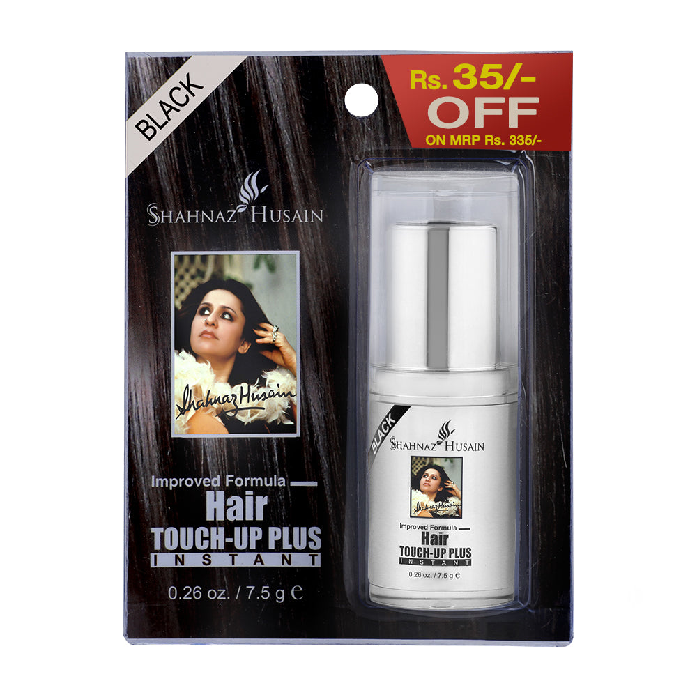 Shahnaz Husain Instant Hair Touch-Up Plus | Root Touch Up | Black | 7.50g