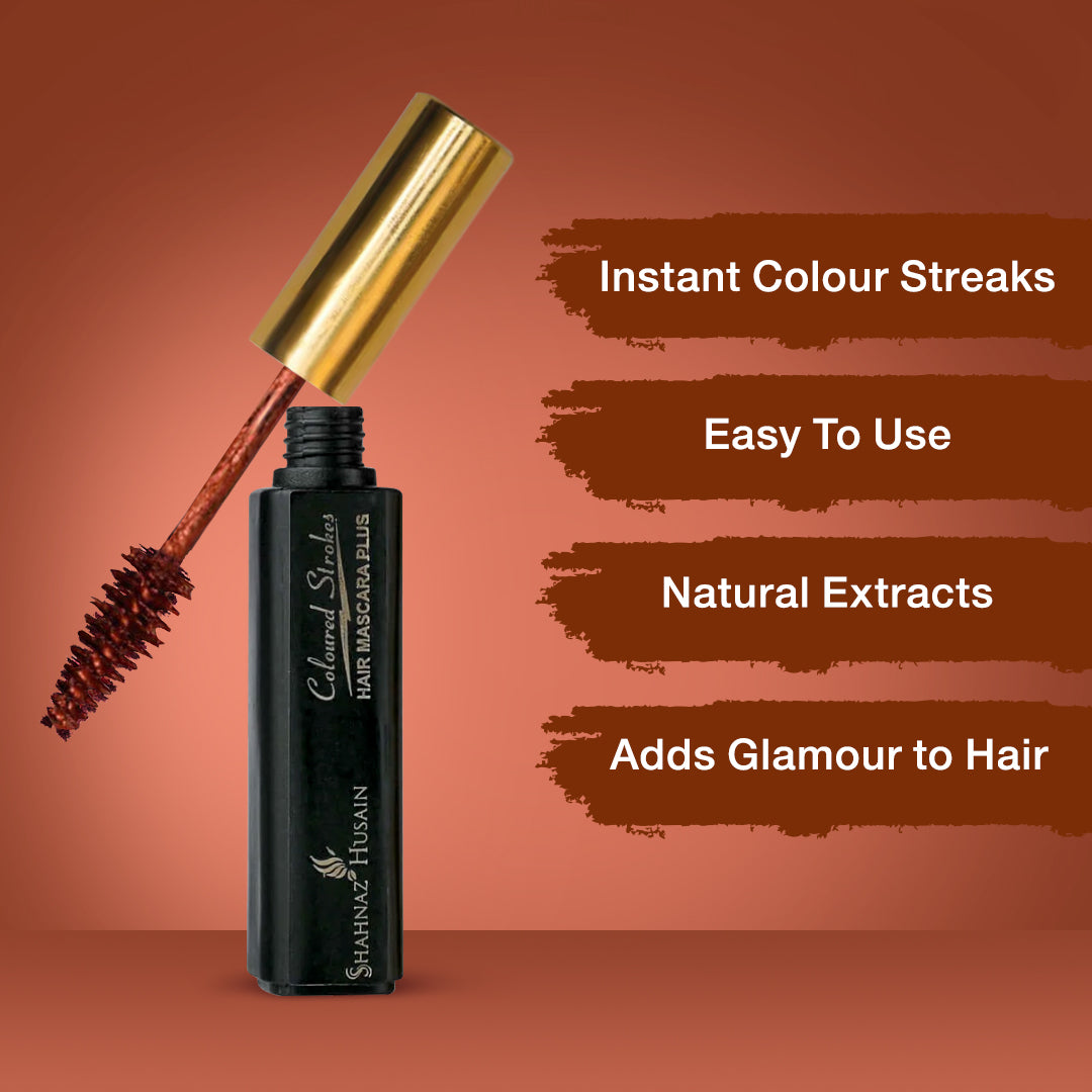 Shahnaz Husain Hair Mascara Plus Shade No.2 Copper Tone | 10ml