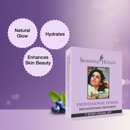 Shahnaz Husain Professional Power Skin Whitening Treatment 7 Steps Facial Kit (48g + 15ml)