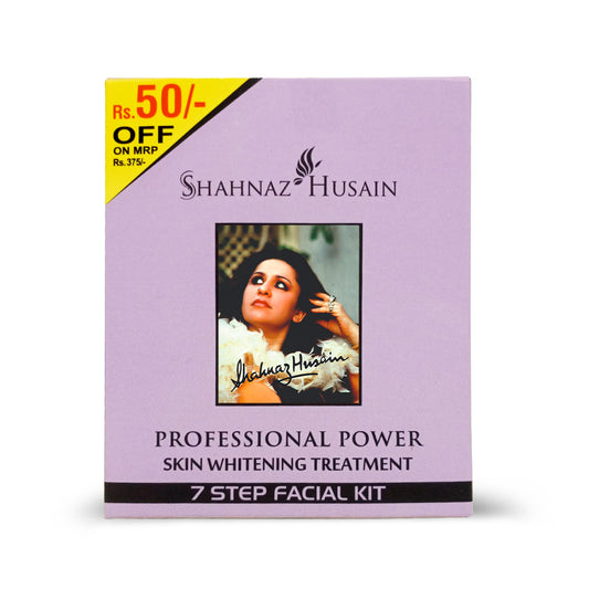 Shahnaz Husain Professional Power Skin Whitening Treatment 7 Steps Facial Kit (48g + 15ml)