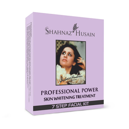 Shahnaz Husain Professional Power Skin Whitening Treatment 7 Steps Facial Kit (48g + 15ml)