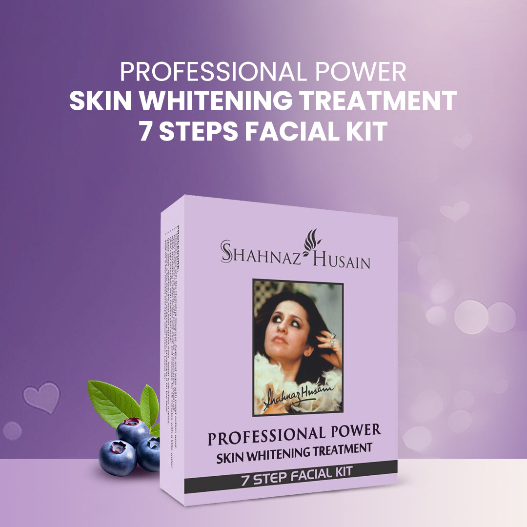 Shahnaz Husain Professional Power Skin Whitening Treatment 7 Steps Facial Kit (48g + 15ml)