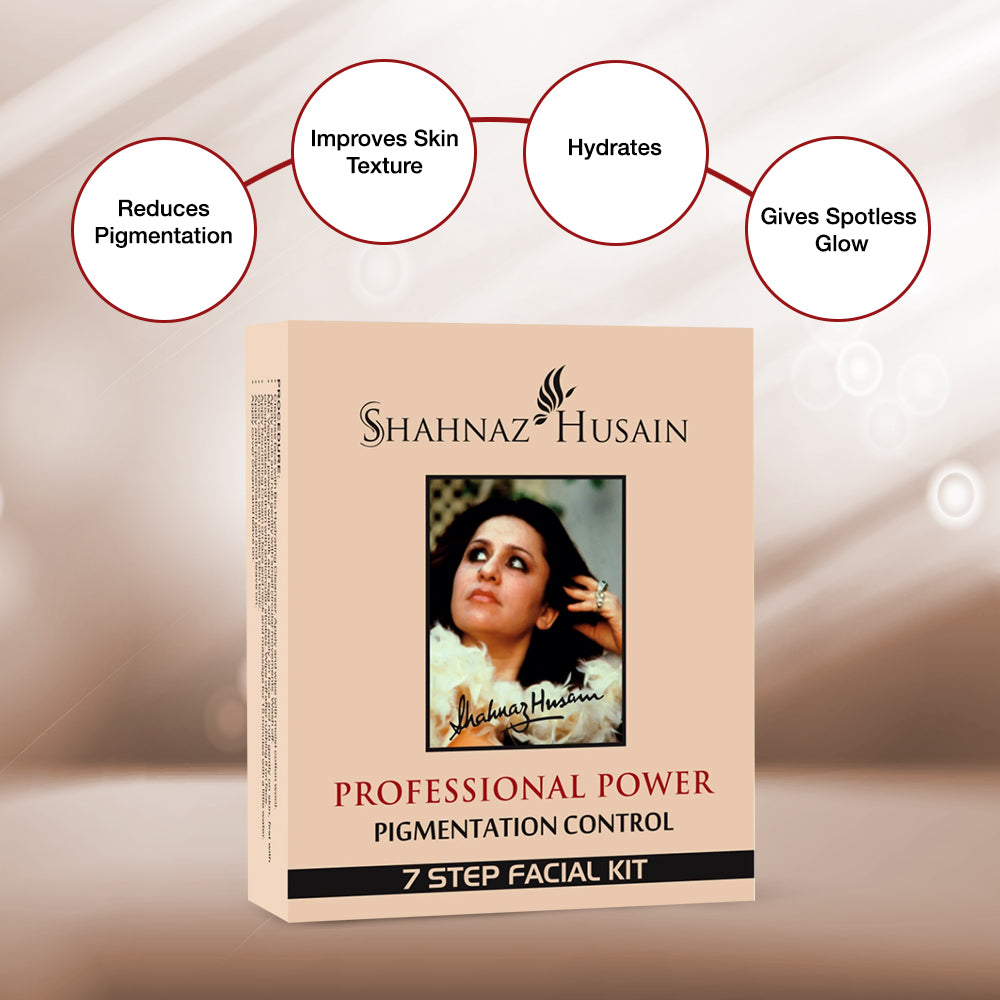 Shahnaz Husain Professional Power Pigmentation Control 7 Step Facial Kit (45 Gm+15ml)