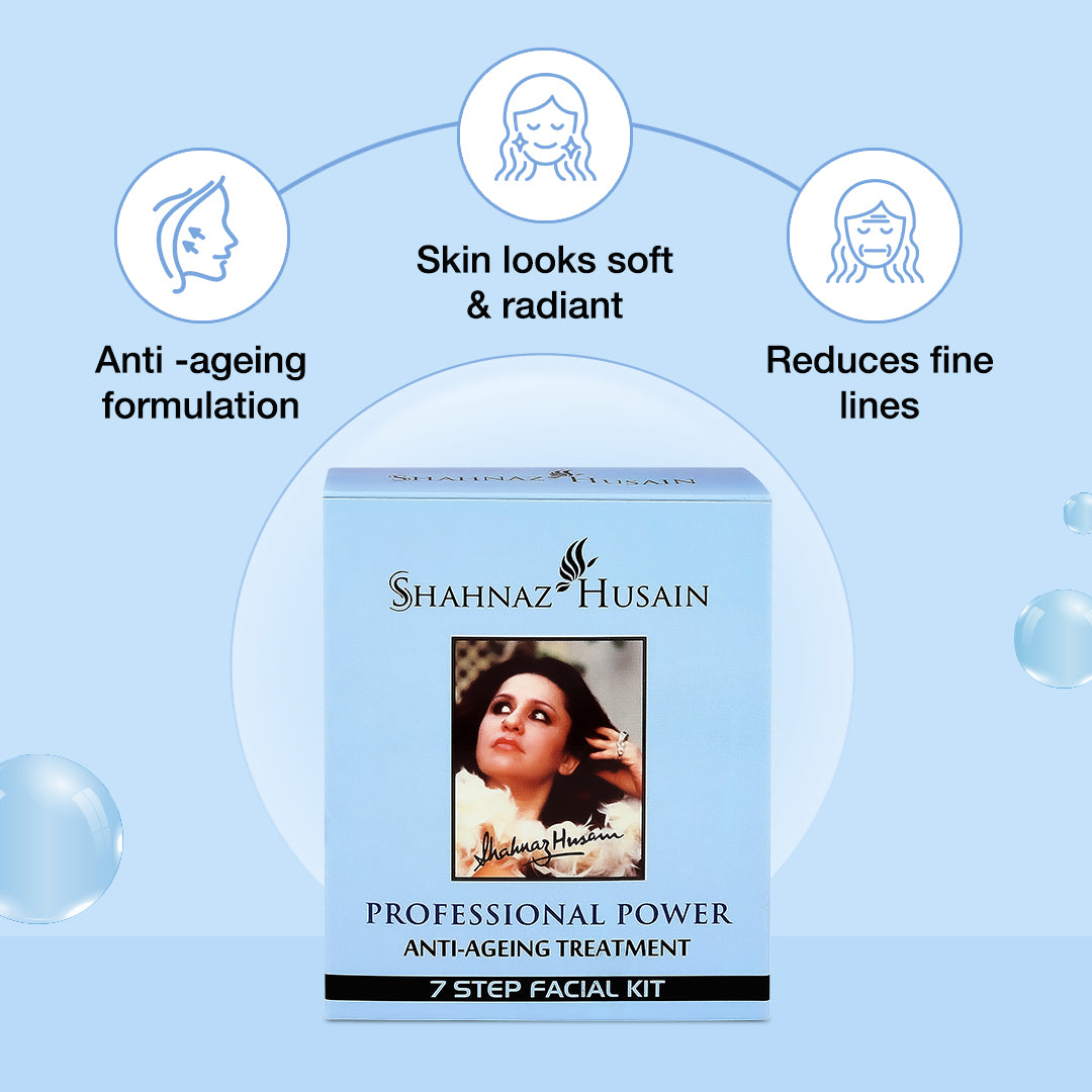 Shahnaz Husain Professional Power Anti-Ageing Treatment 7 Step Facial Kit (48g + 15ml)