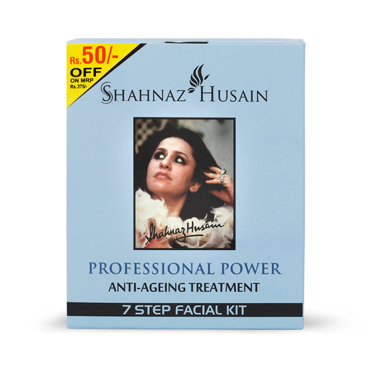 Shahnaz Husain Professional Power Anti-Ageing Treatment 7 Step Facial Kit | (48g + 15ml)