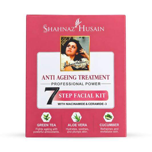 Shahnaz Husain Professional Power Anti-Ageing Treatment 7 Step Facial Kit | (48g + 15ml)