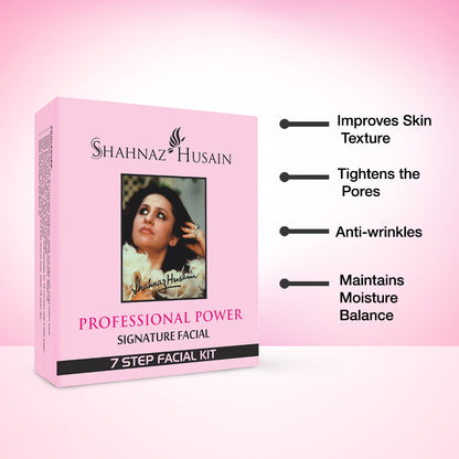 Shahnaz Husain Professional Power Signature Facial Steps- 7 Step Facial Kit (48g + 15ml)