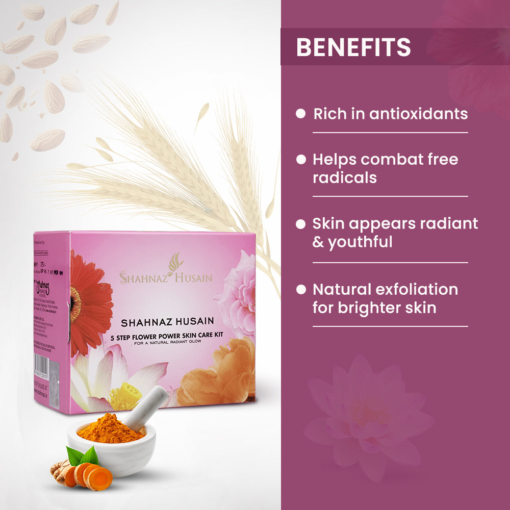 Shahnaz Husain 5 Step Flower Power Skin Care Kit (5 X 10G)