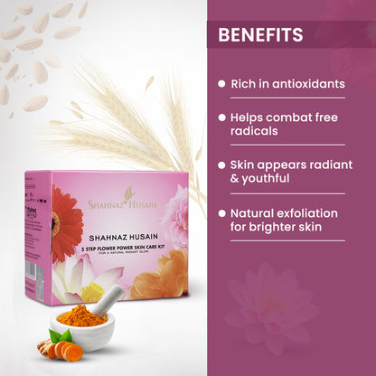 Shahnaz Husain 5 Step Flower Power Skin Care Kit (5 X 10G)