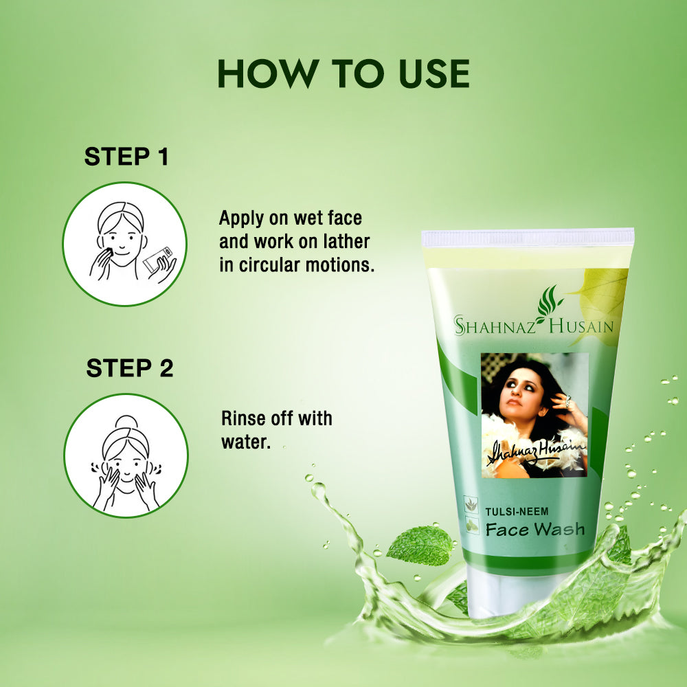 Shahnaz Husain Shascrub Plus - Walnut Face & Body Scrub 40g (Free-Tulsi Neem Face Wash 50g)