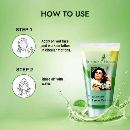 Shahnaz Husain Shascrub Plus - Walnut Face & Body Scrub 40g (Free-Tulsi Neem Face Wash 50g)