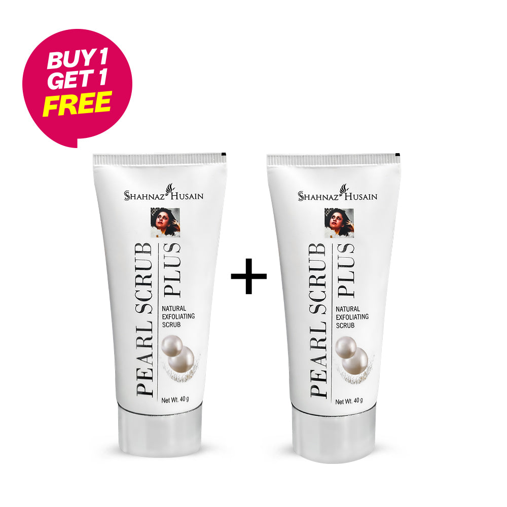 Shahnaz Husain Pearl Scrub Plus (Natural Exfoliating Scrub) - 40g (1+1)