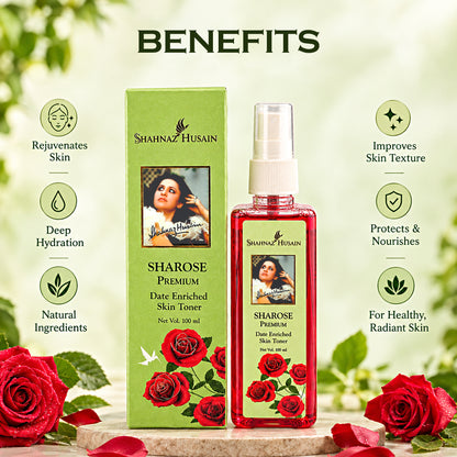 Shahnaz Husain Sharose Premium Date Enriched Skin Toner | Glow Reset