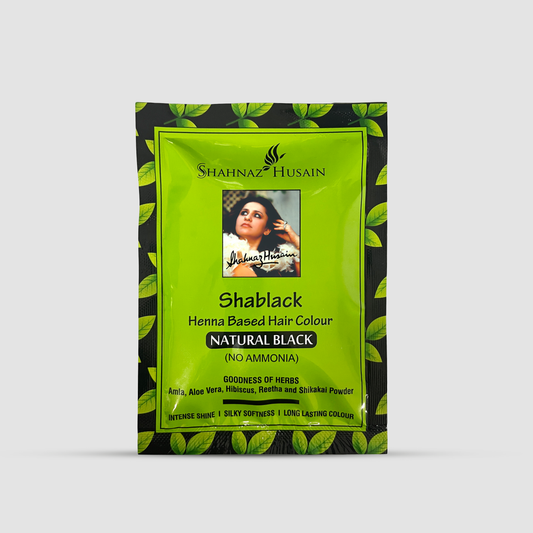 Shahnaz Husain Shablack Henna based Hair Colour | Natural Black (Ammonia Free)