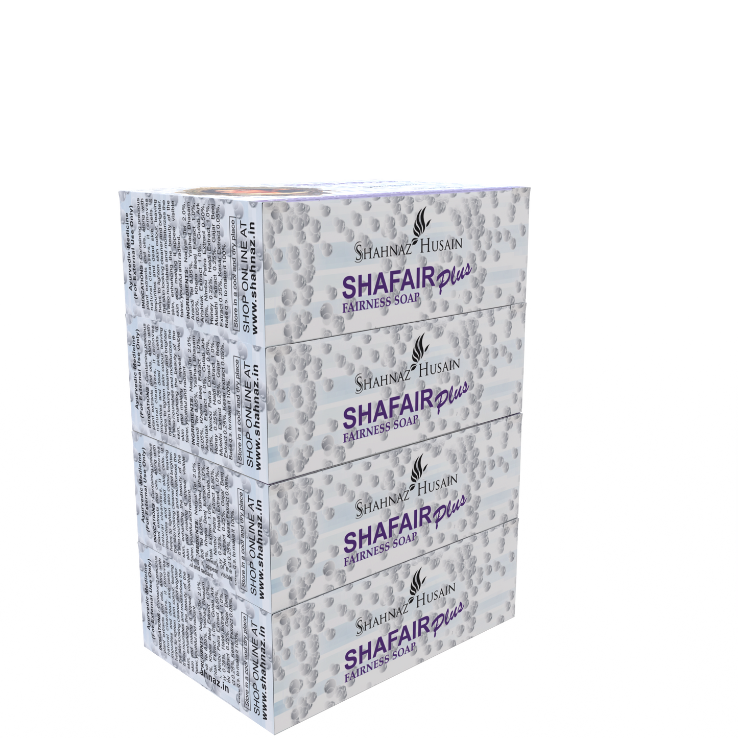 Shahnaz Husain Shafair Ayurvedic Fairness Soap - 100g X 4 - (Buy 3 Get 1 FREE)