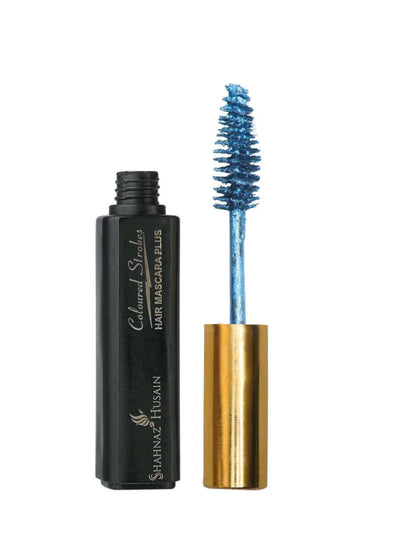 Shahnaz Husain Hair Mascara Plus - Instant Glamour Hair Colour - 10ml/ Shade No.7- Starlight Blue