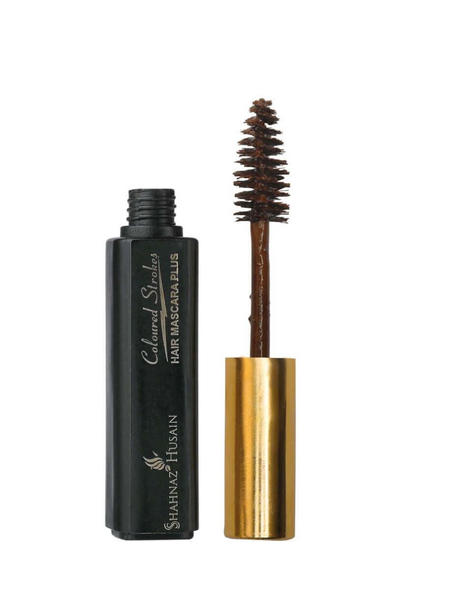 Shahnaz Husain Hair Mascara Plus - Instant Glamour Hair Colour - 10ml/ Shade No.5- Brown