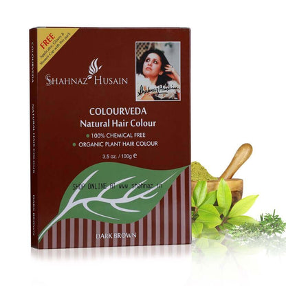 Shahnaz Husain Colourveda Natural Hair Colour - 100g (DARK BROWN)