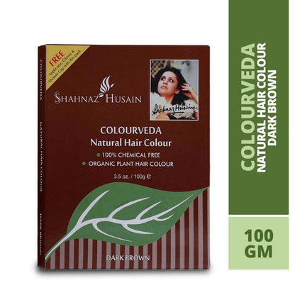 Shahnaz Husain Colourveda Natural Hair Colour - 100g (DARK BROWN)