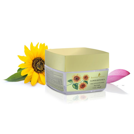 Shahnaz Husain Flower Botanics - Pink Lotus Sunflower Day Cream - 40g