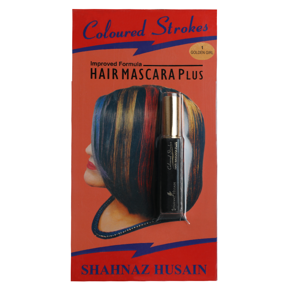 Shahnaz Husain Hair Mascara Plus - Instant Glamour Hair Colour - 10ml/Shade No. 1 Golden Girl